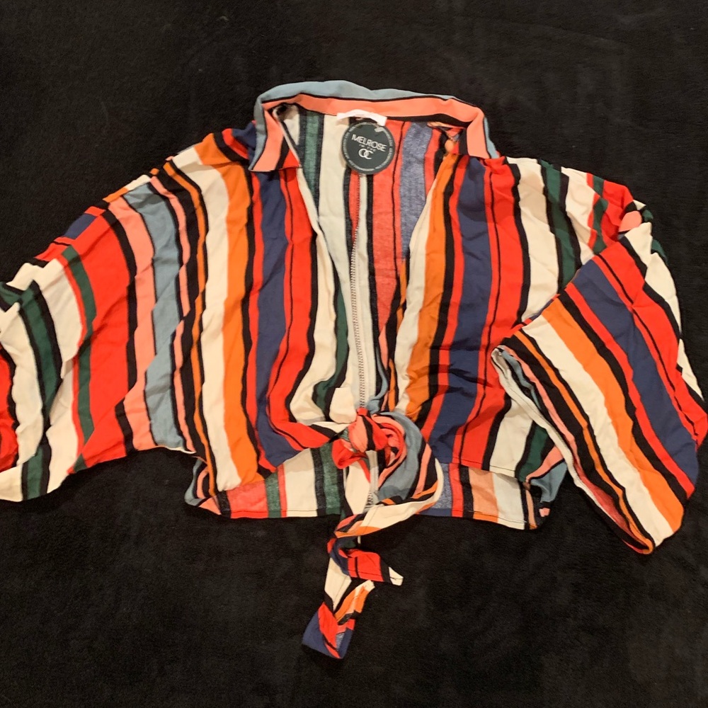 NWT Crop Wrap Top